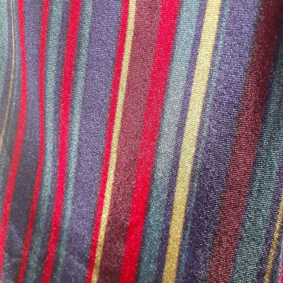 Zara Velvet Striped Multicolor Kimono Style Wrap Dress/robe - Picture 7 of 16